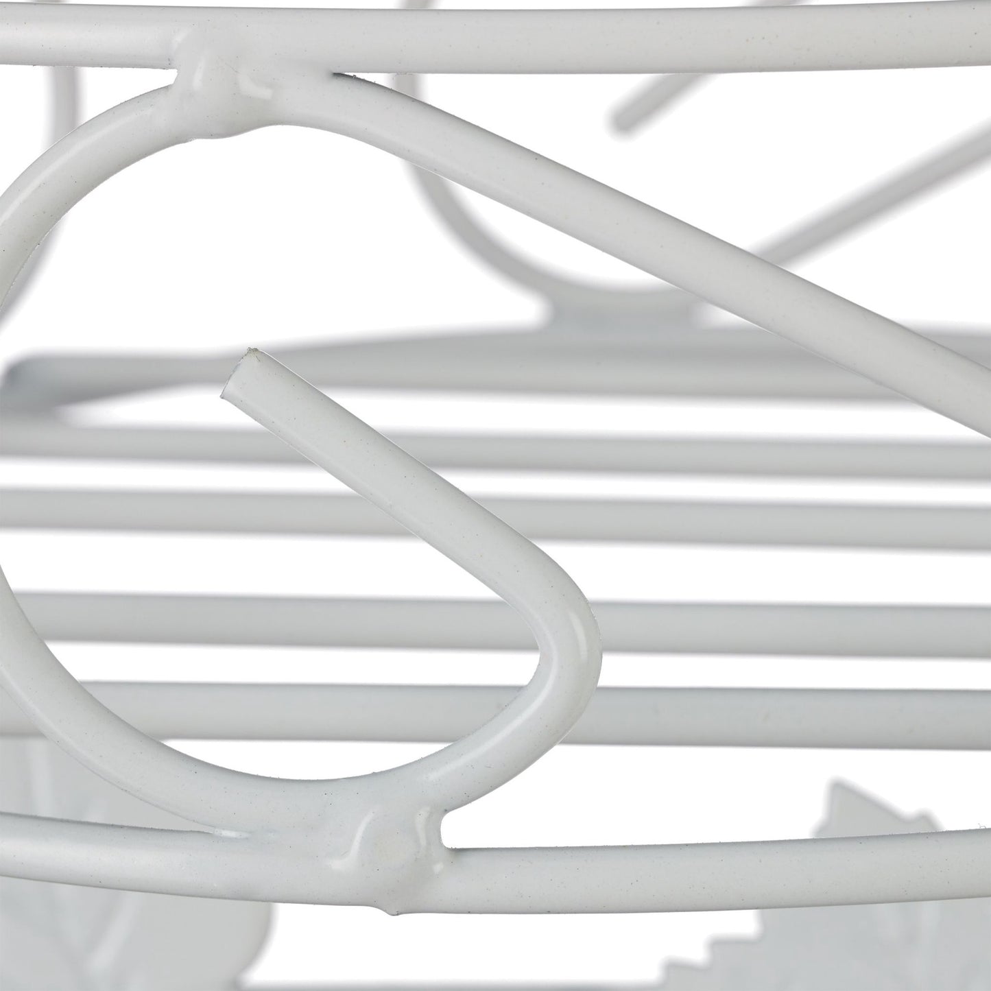 White flower pedestal in metal