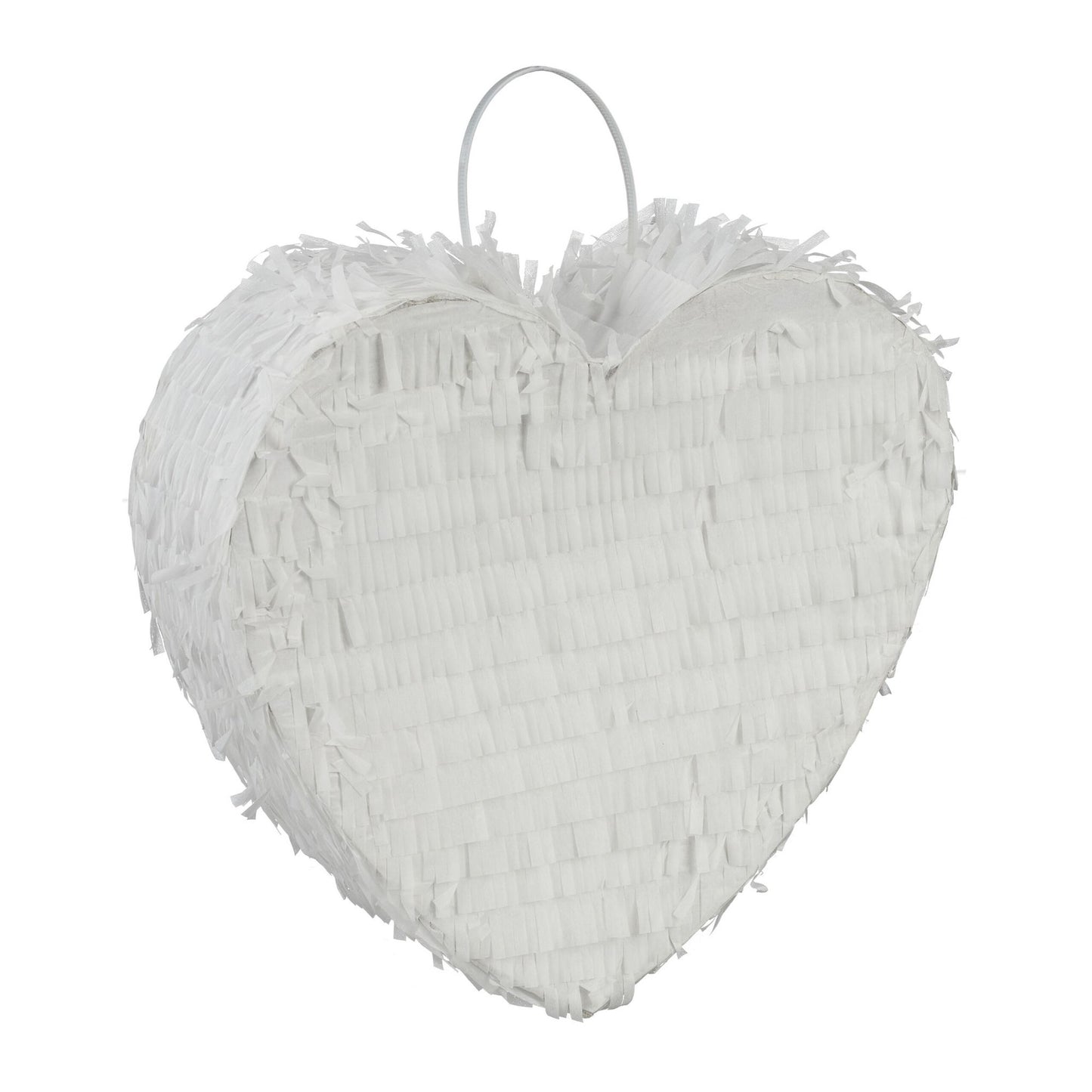 White heart shaped pinata