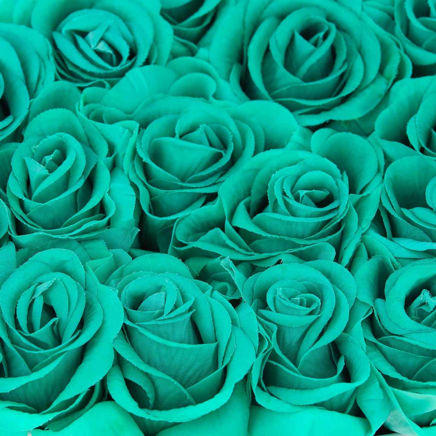 White heart-shaped rose box with 18 roses