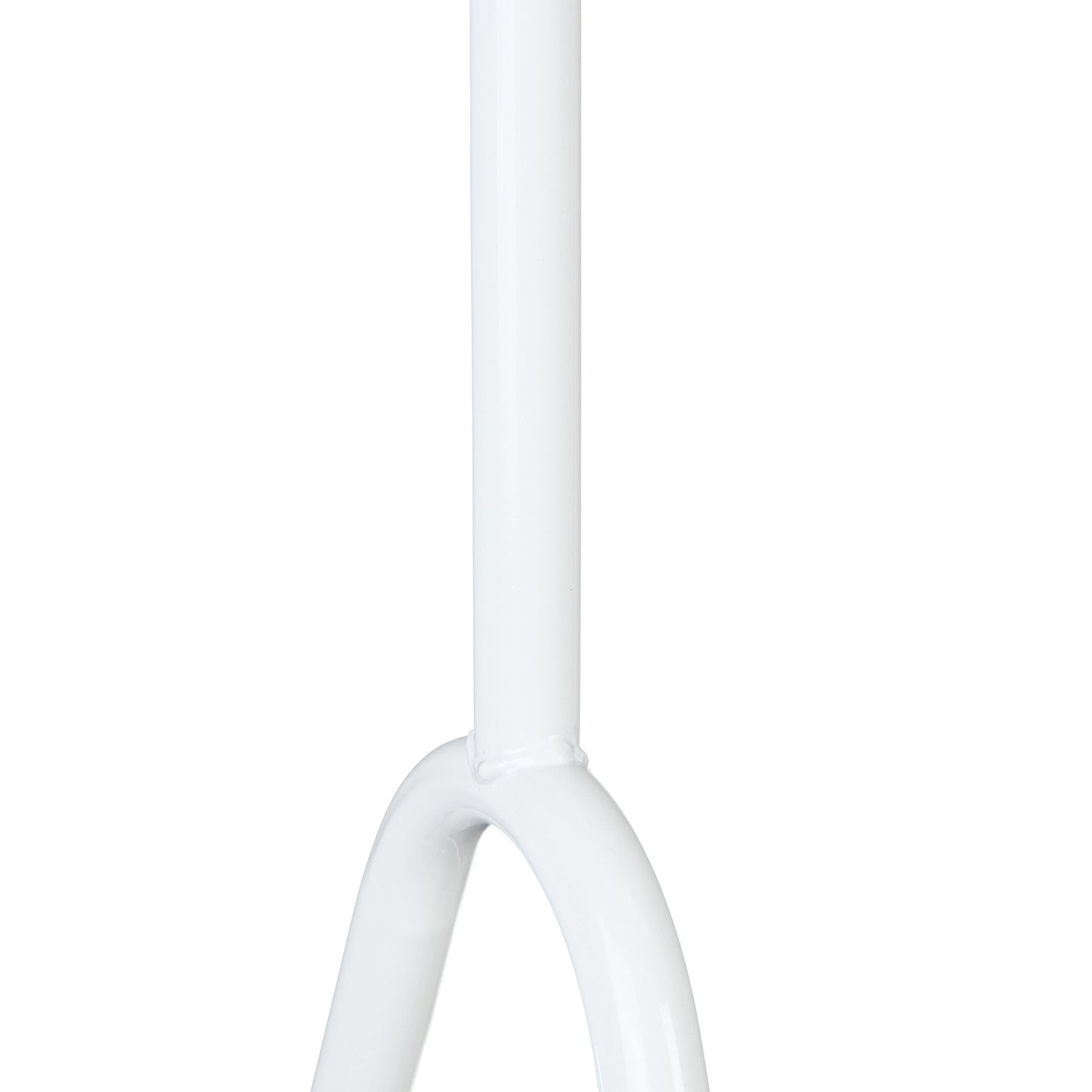 White metal coat hanger