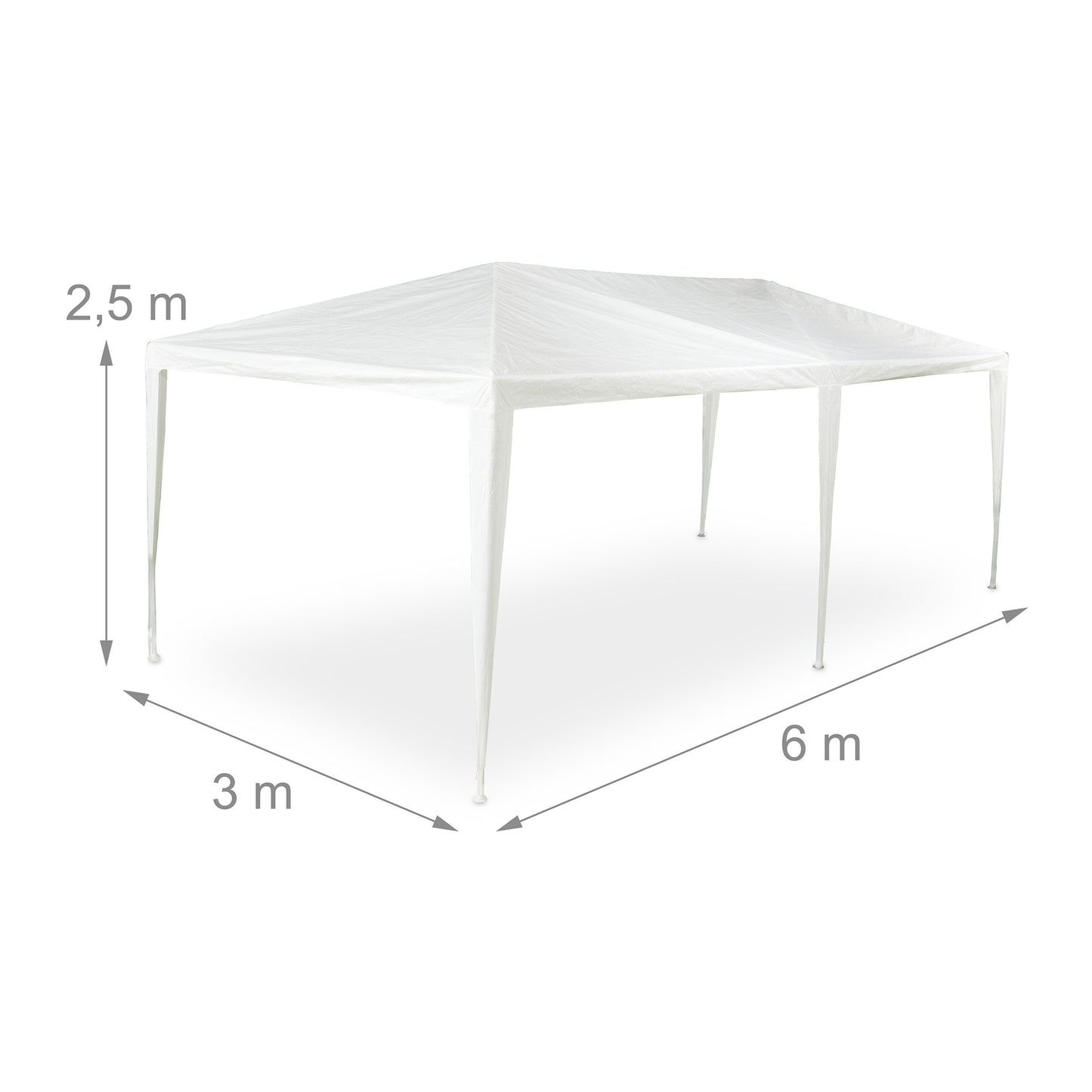 White pavilion 3x6 m