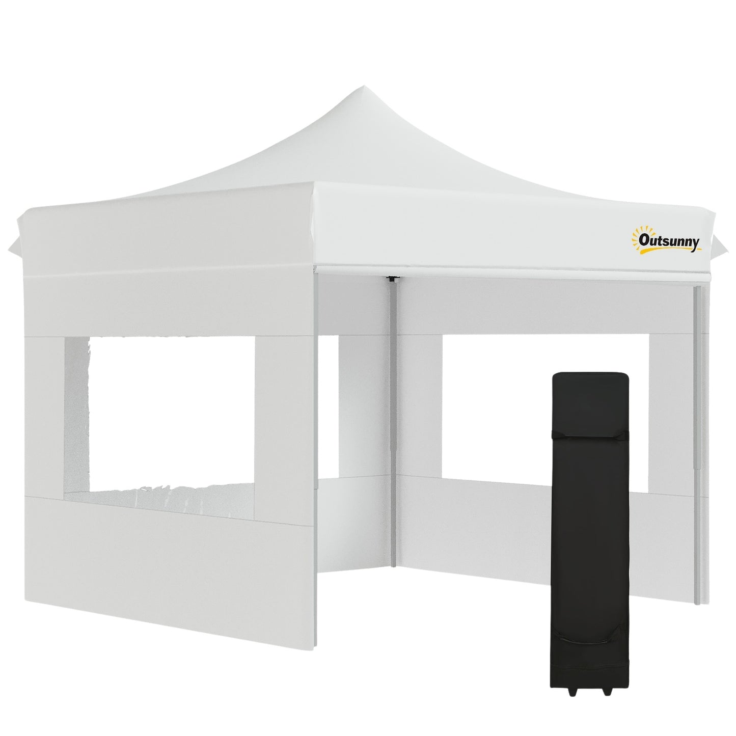 White pop-up garden tent, waterproof, 300 x 300 cm