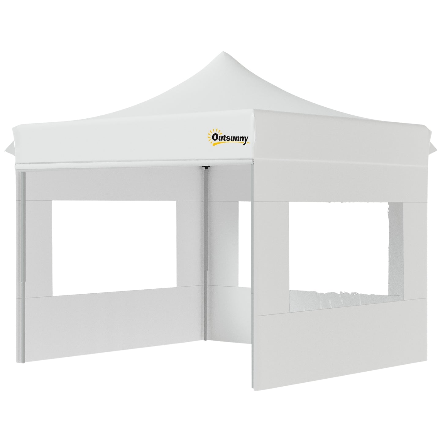 White pop-up garden tent, waterproof, 300 x 300 cm