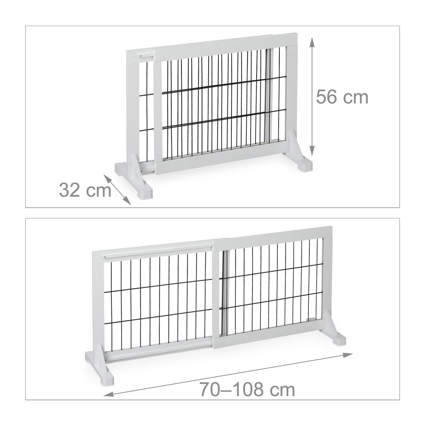 White retractable security gate
