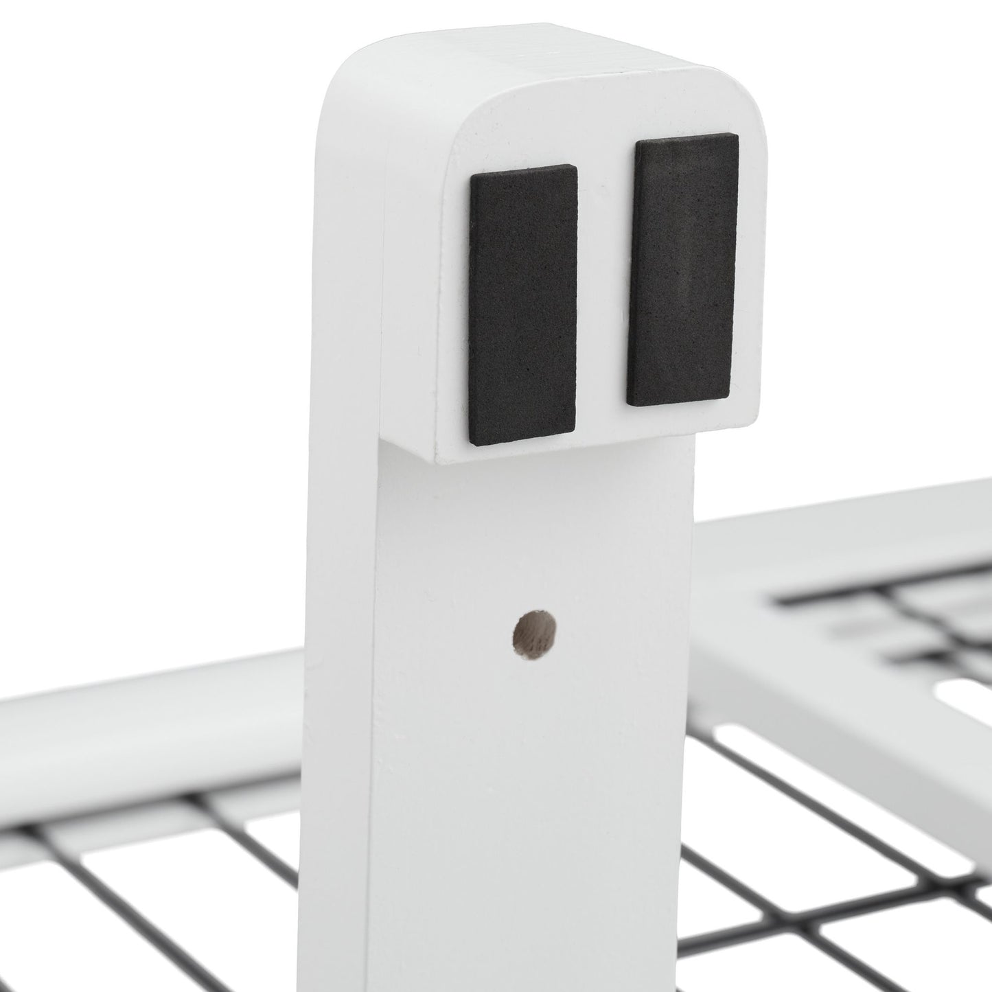 White retractable security gate