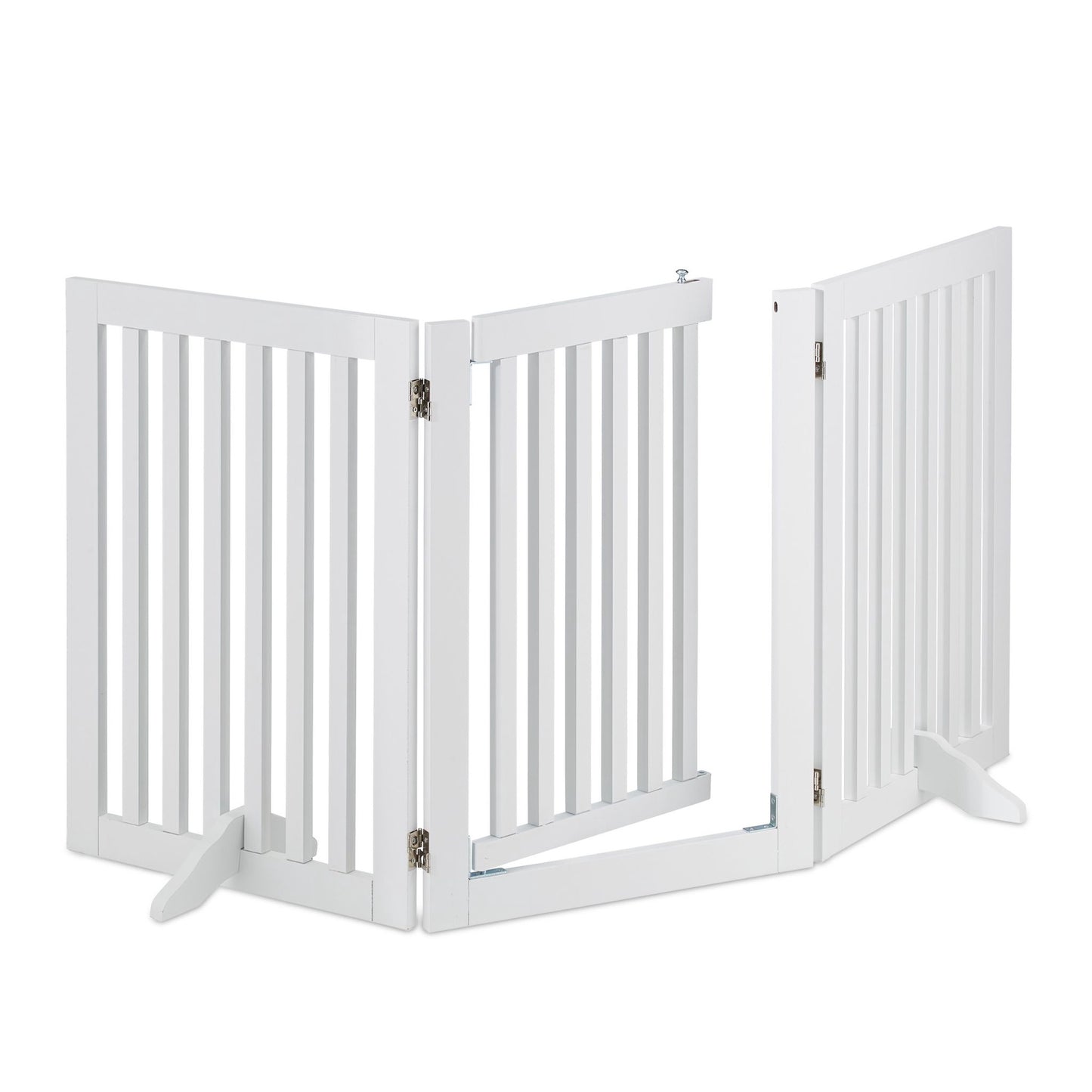 White security gate with door 70 cm