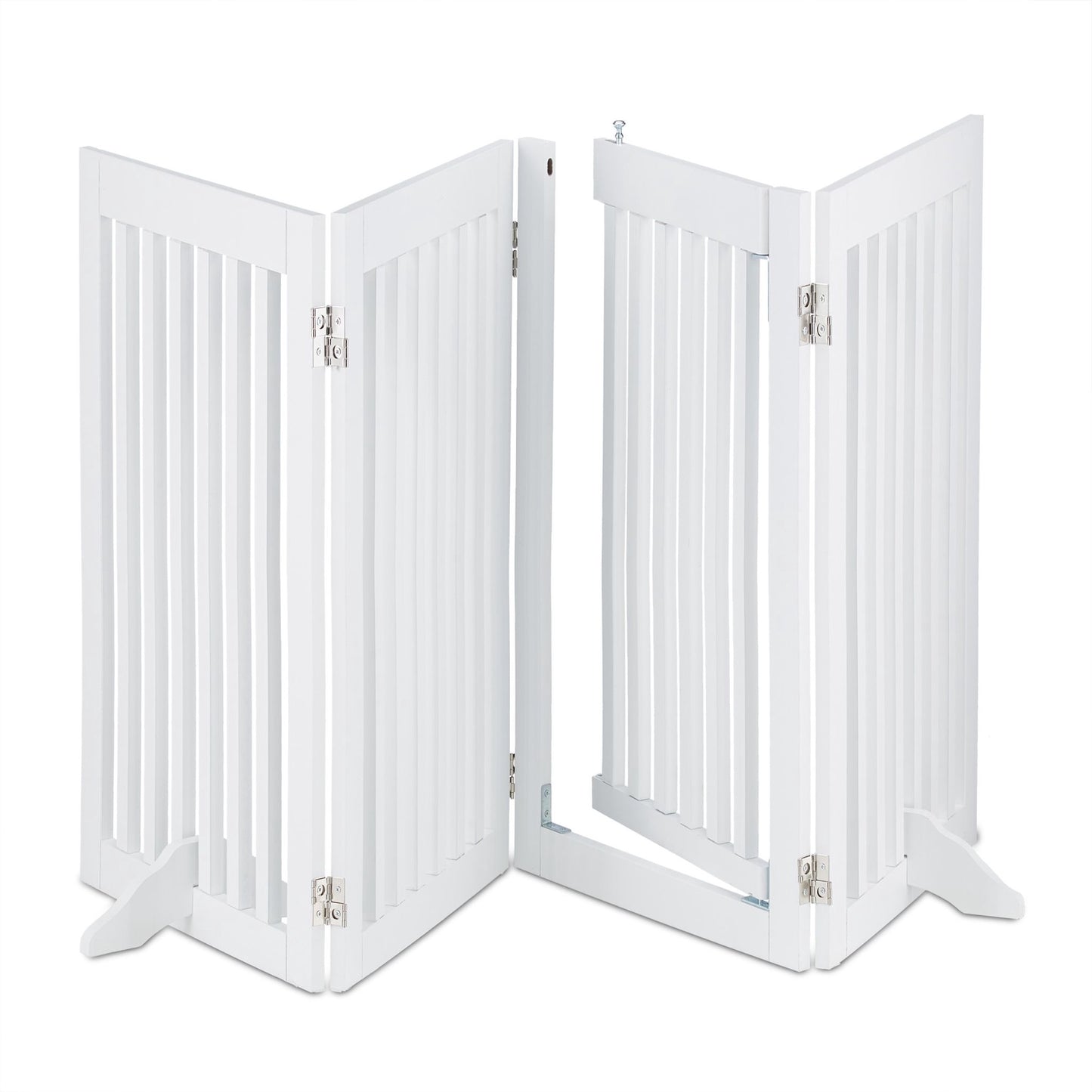White security gate with door 92 cm