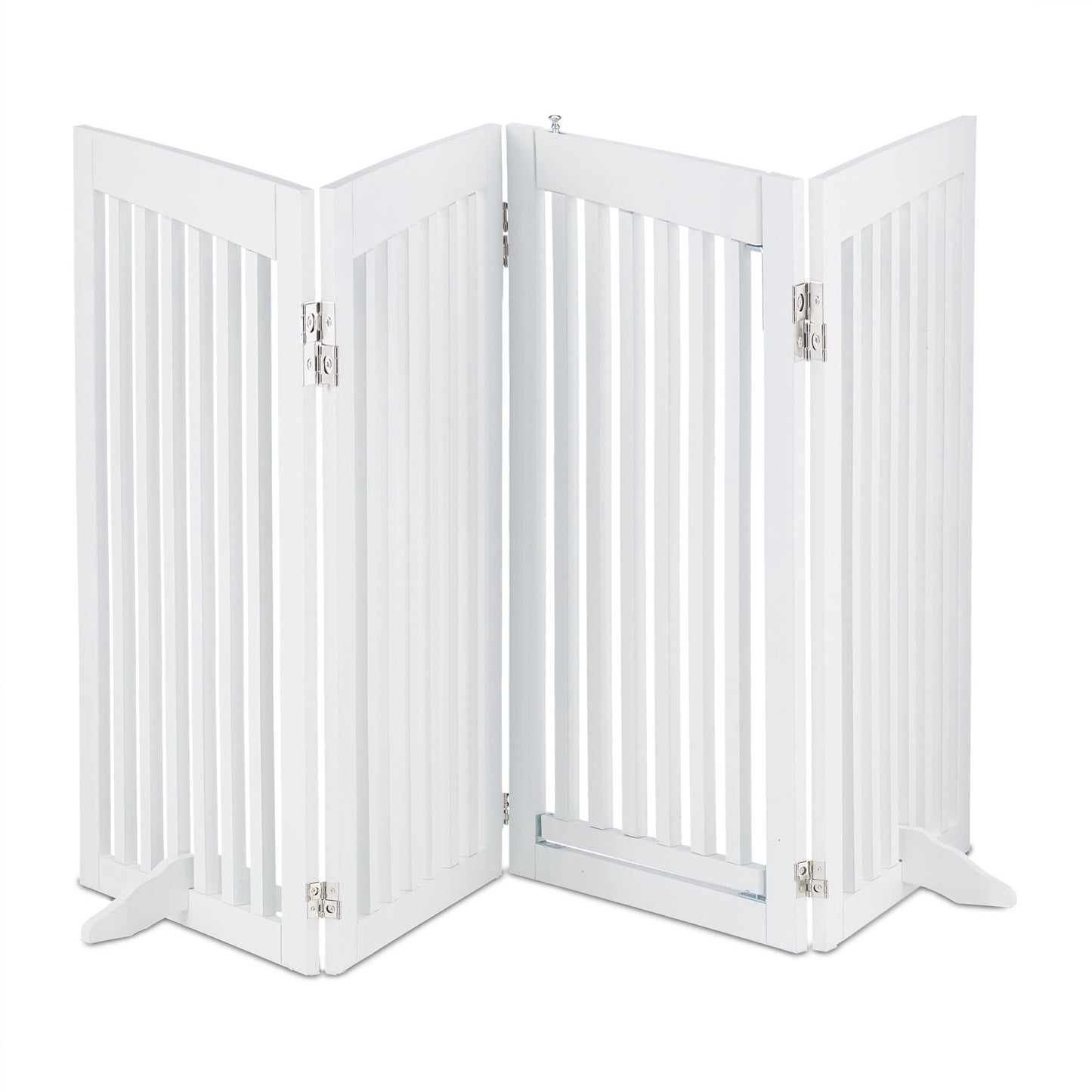 White security gate with door 92 cm