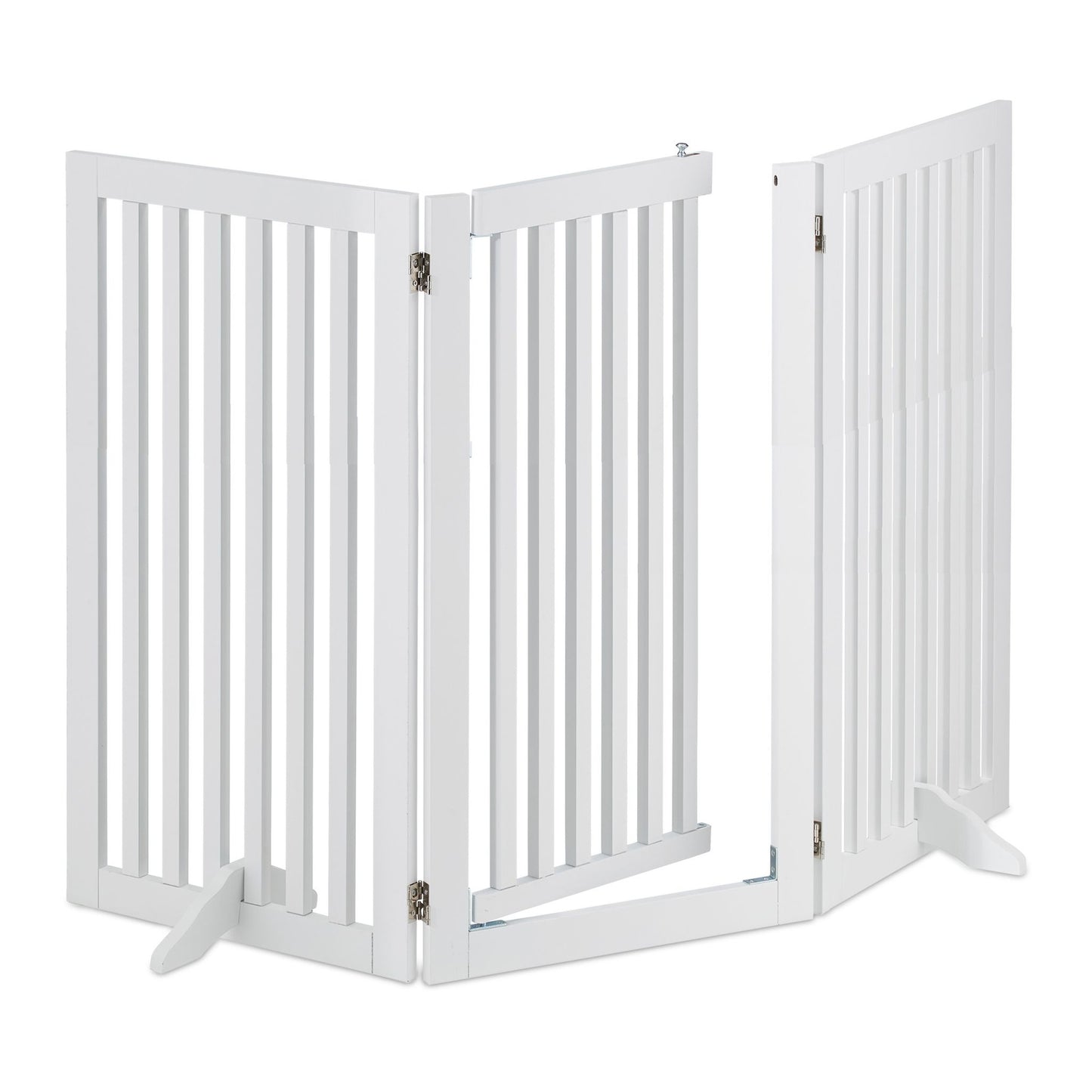 White security gate with door 92 cm