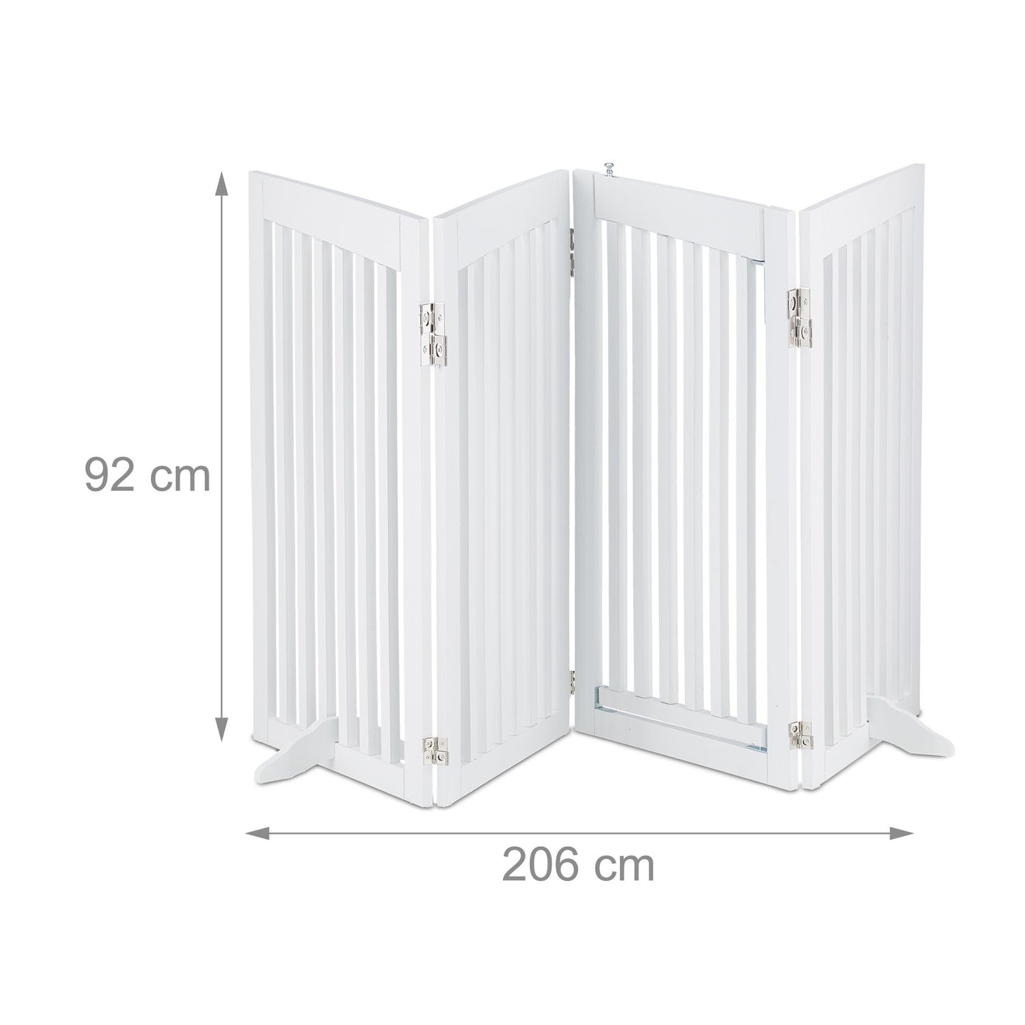 White security gate with door 92 cm