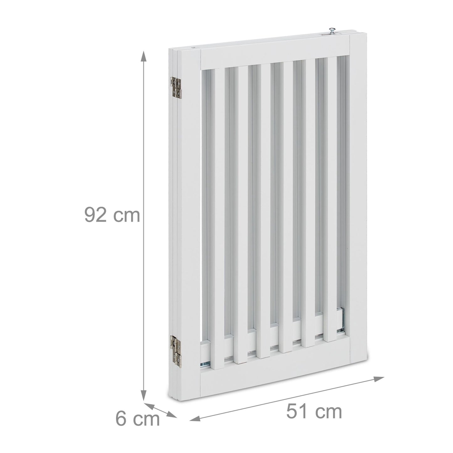White security gate with door 92 cm