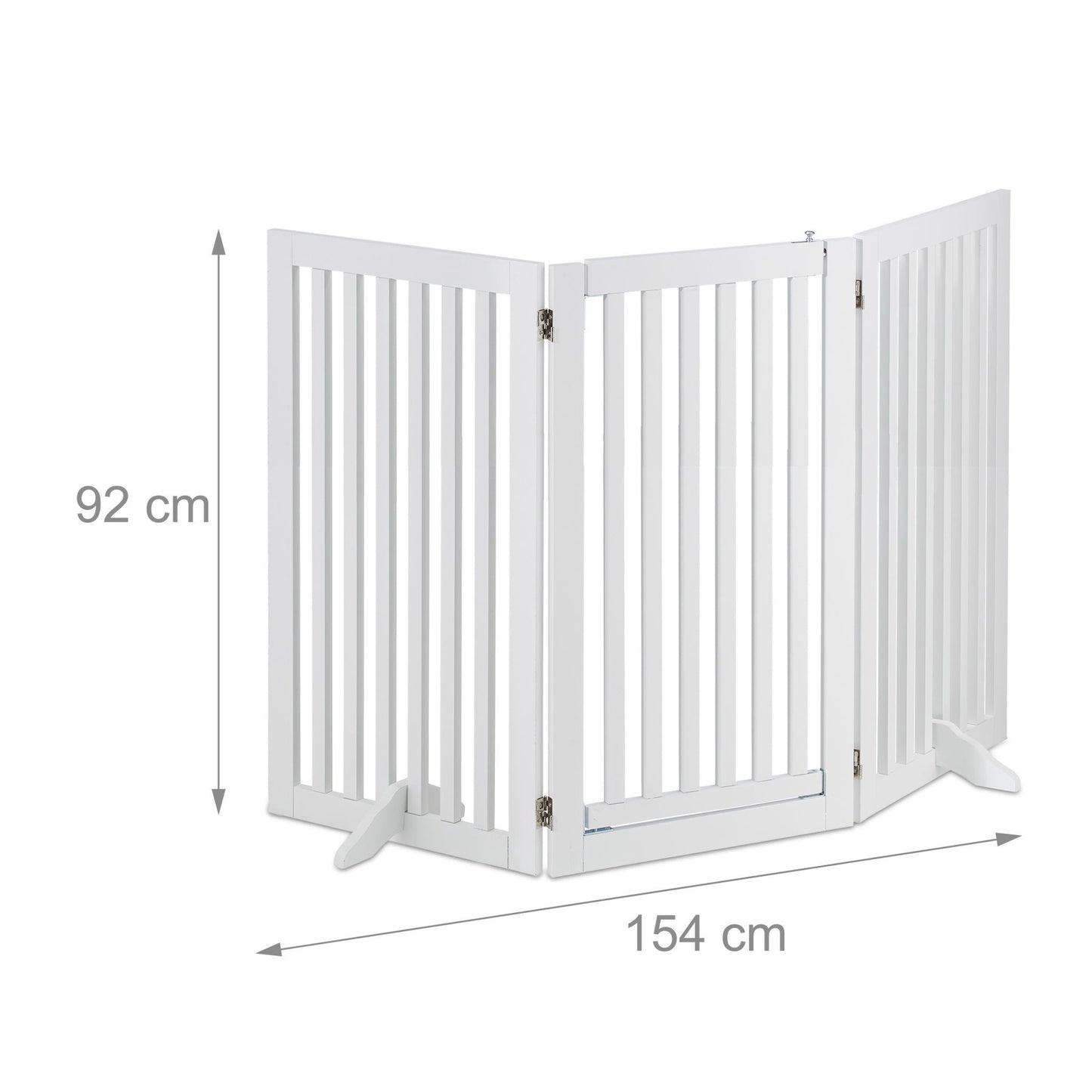 White security gate with door 92 cm