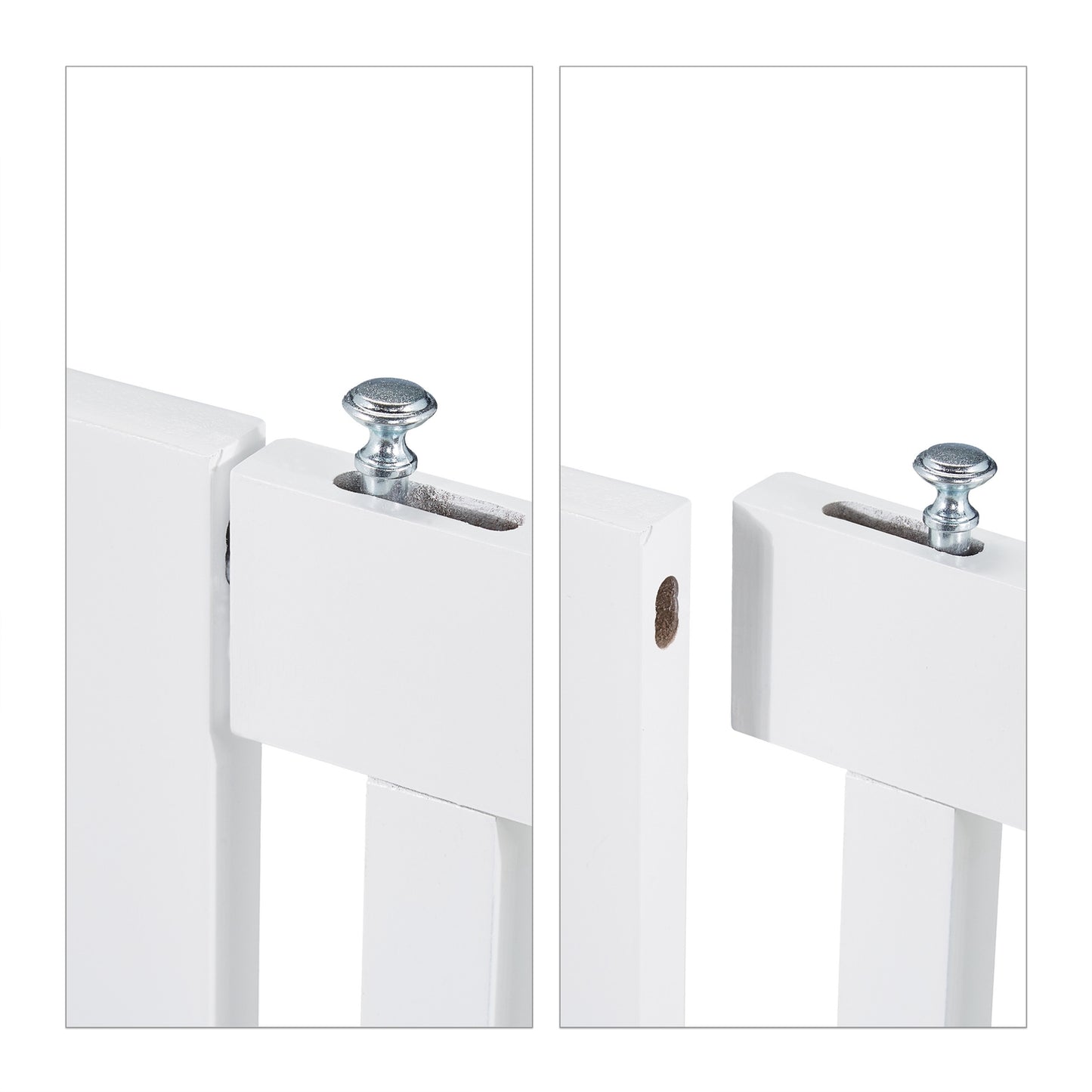 White security gate with door 92 cm