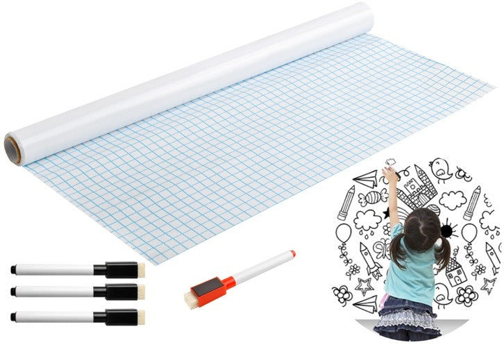 White self-adhesive board 200x45 cm