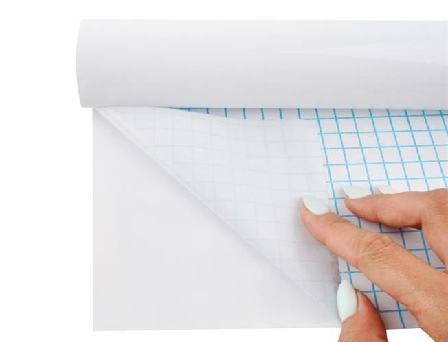 White self-adhesive board 200x45 cm