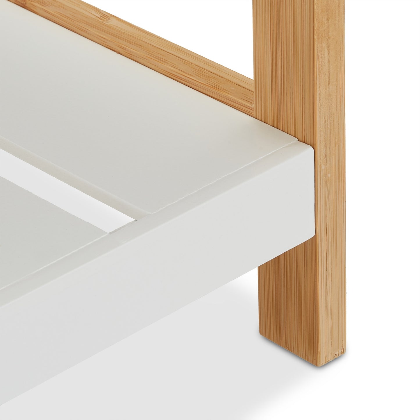 White shoe shelf with 2 levels