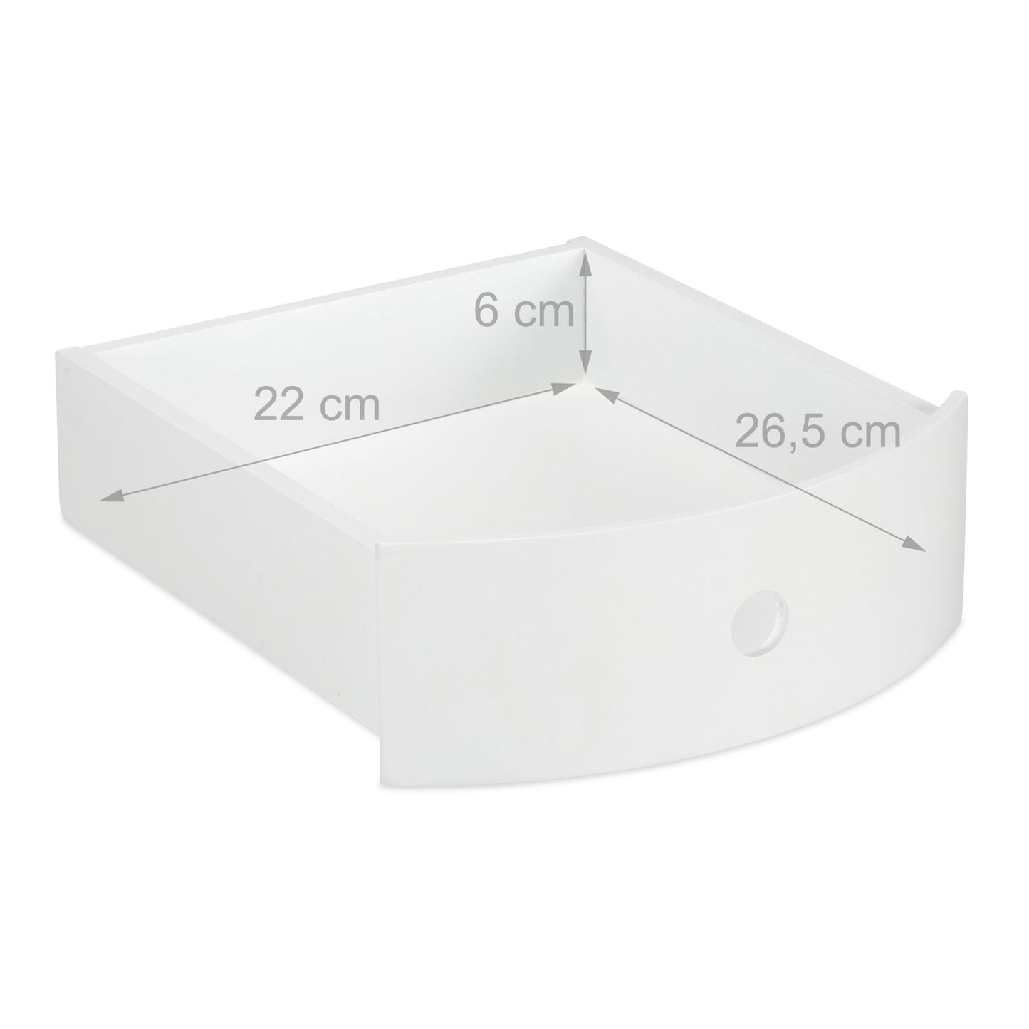 White side table with drawer