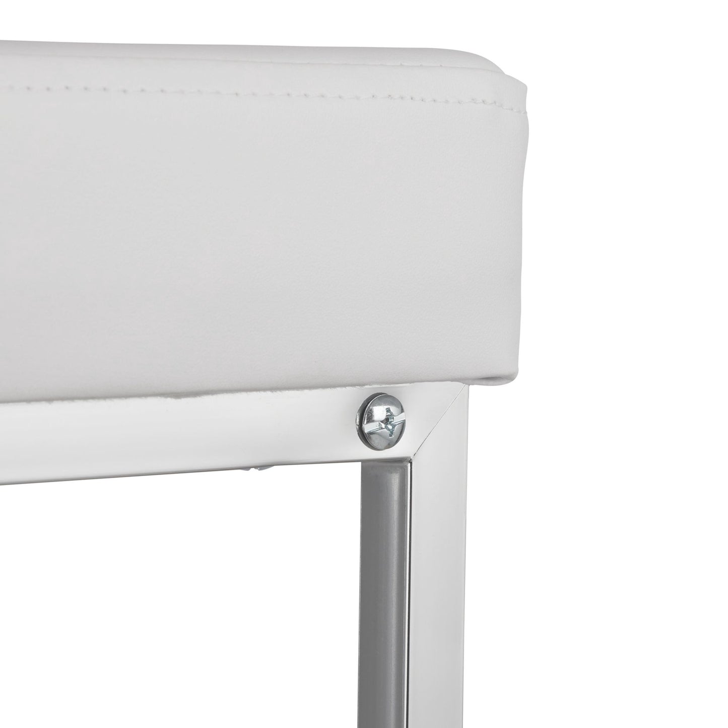 White stool with storage