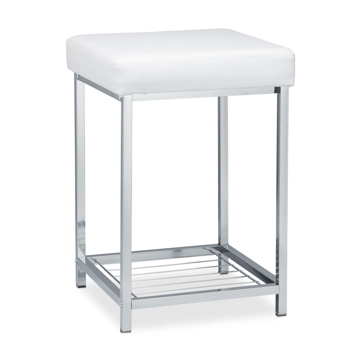 White stool with storage