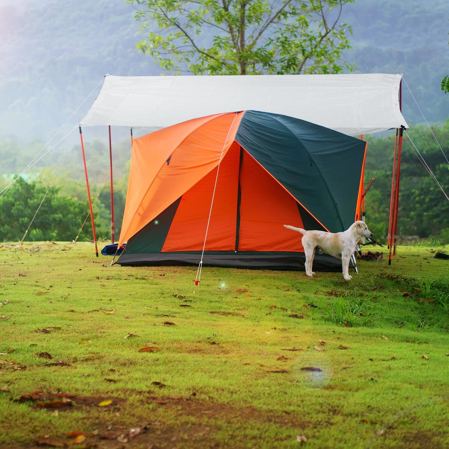 White tarpaulin 140 g/m²