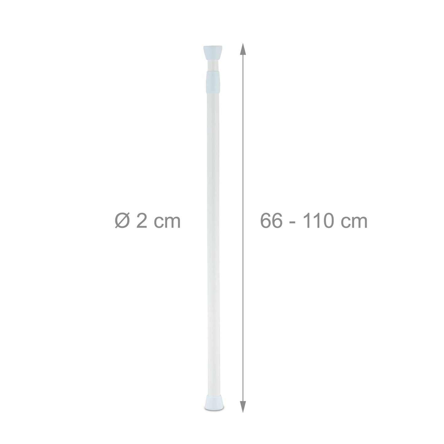 White telescopic rod stainless steel