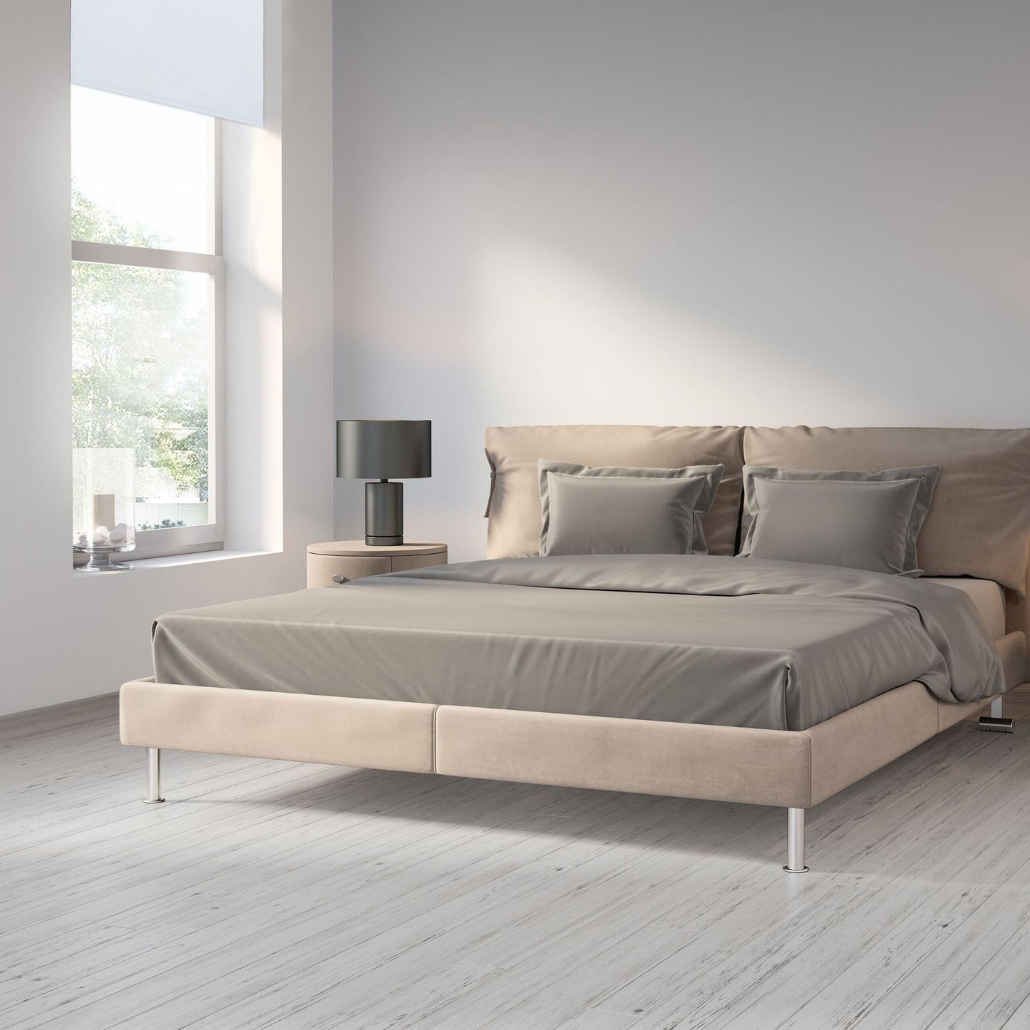 White thermal roller blind 160 cm long