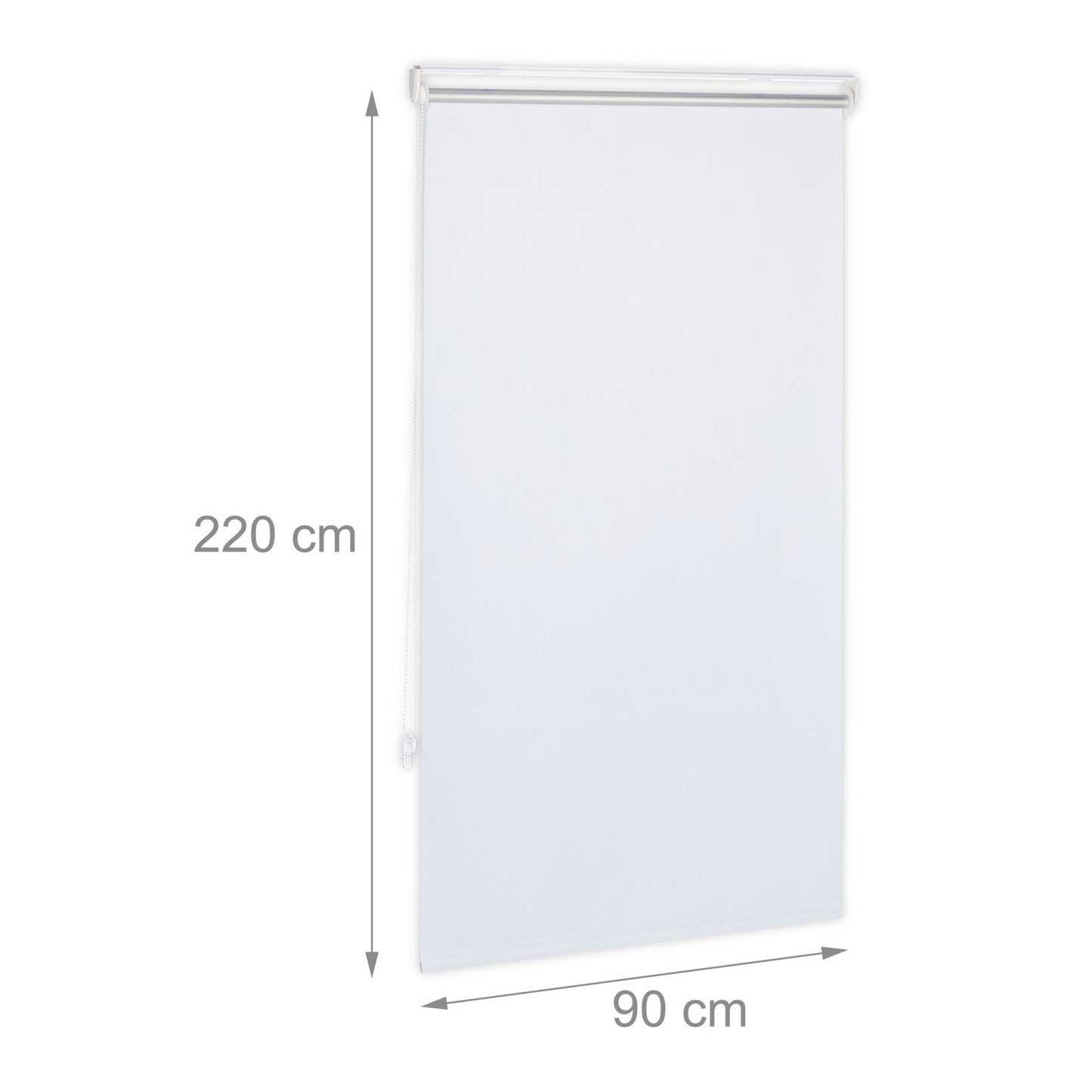 White thermal roller blind 220 cm long