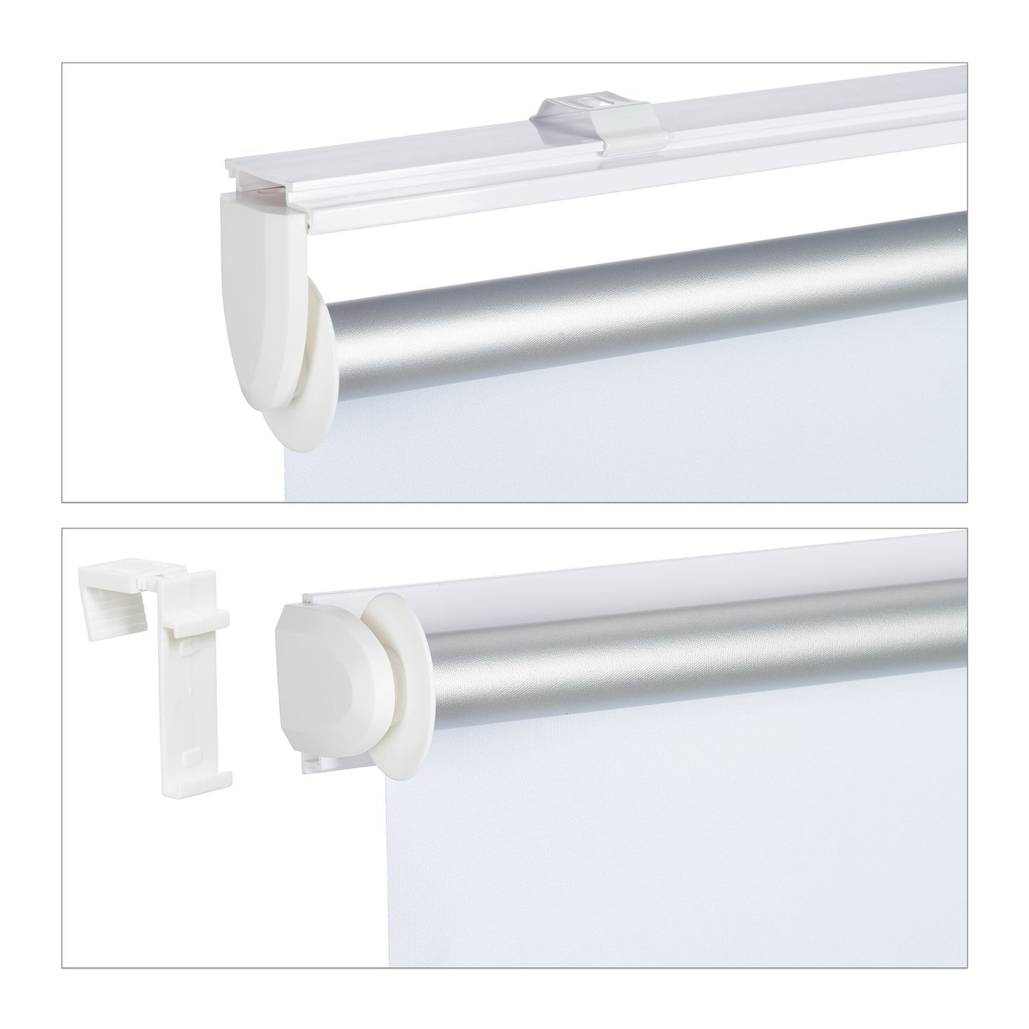 White thermal roller blind 220 cm long
