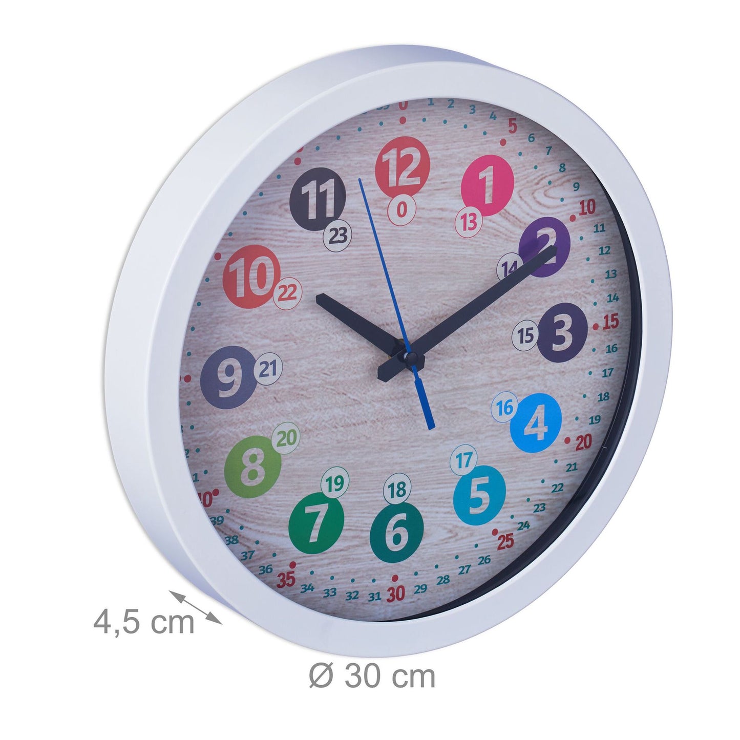 White wall clock for children