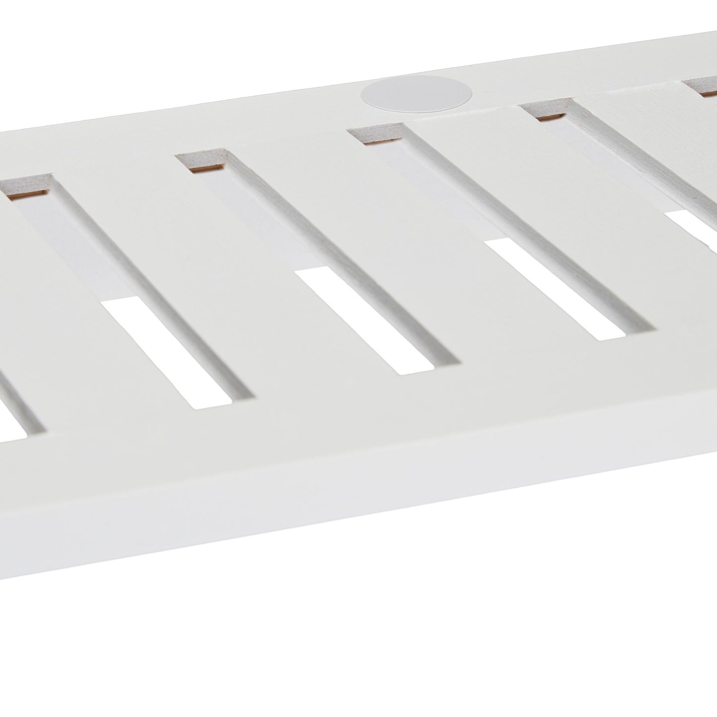 White wall coat hanger with shelf