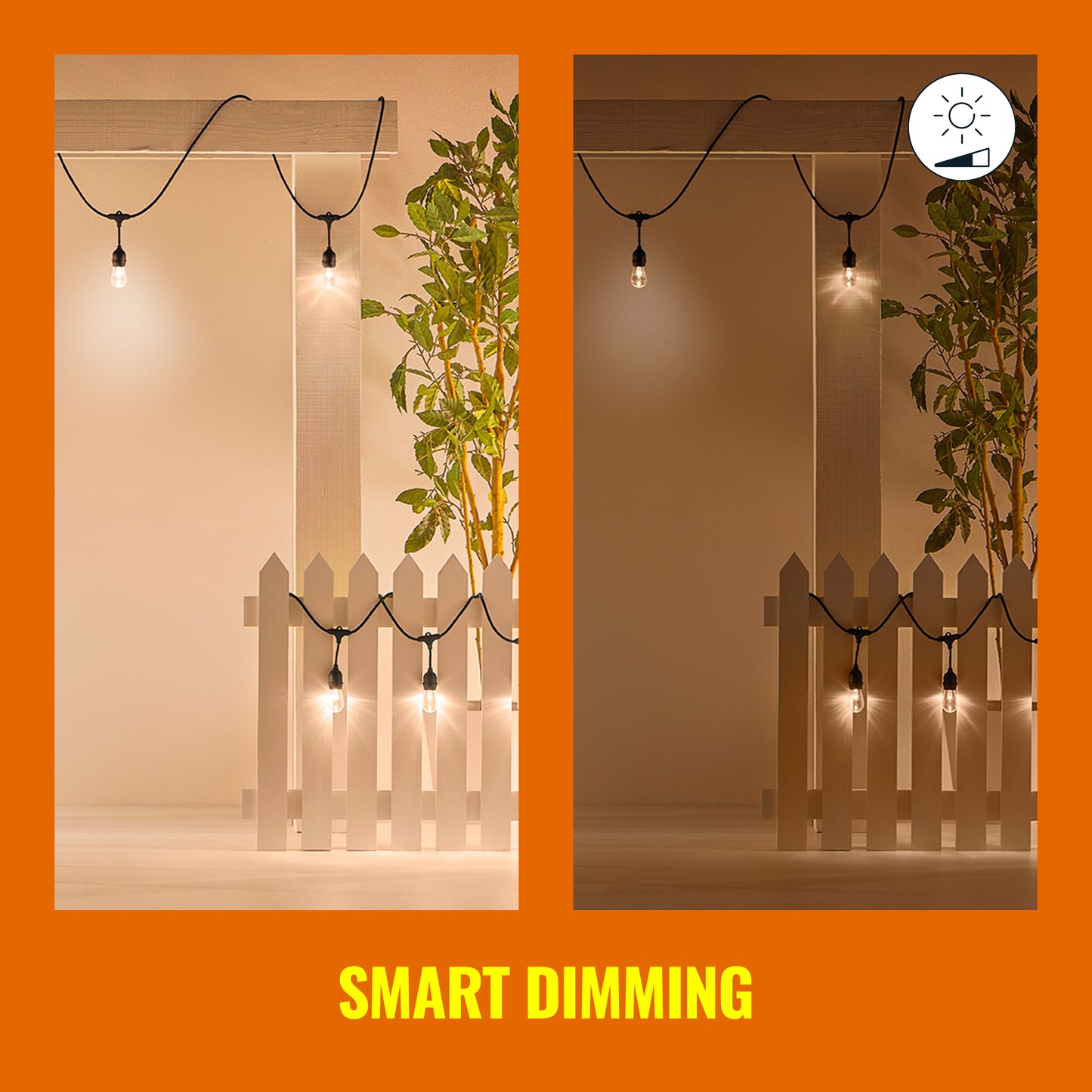 WiFi Light string 12 light sources 12W IP65 14.8m