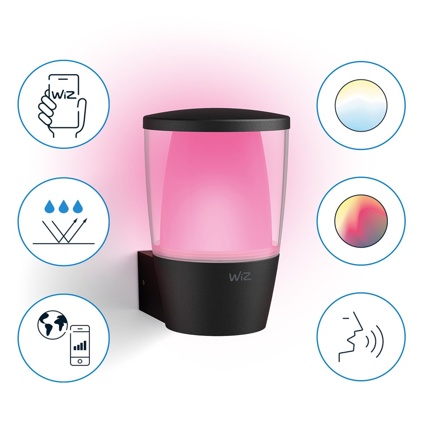 WiFi Smart Elpas Wall Lamp Color + Warm-cold white 230V