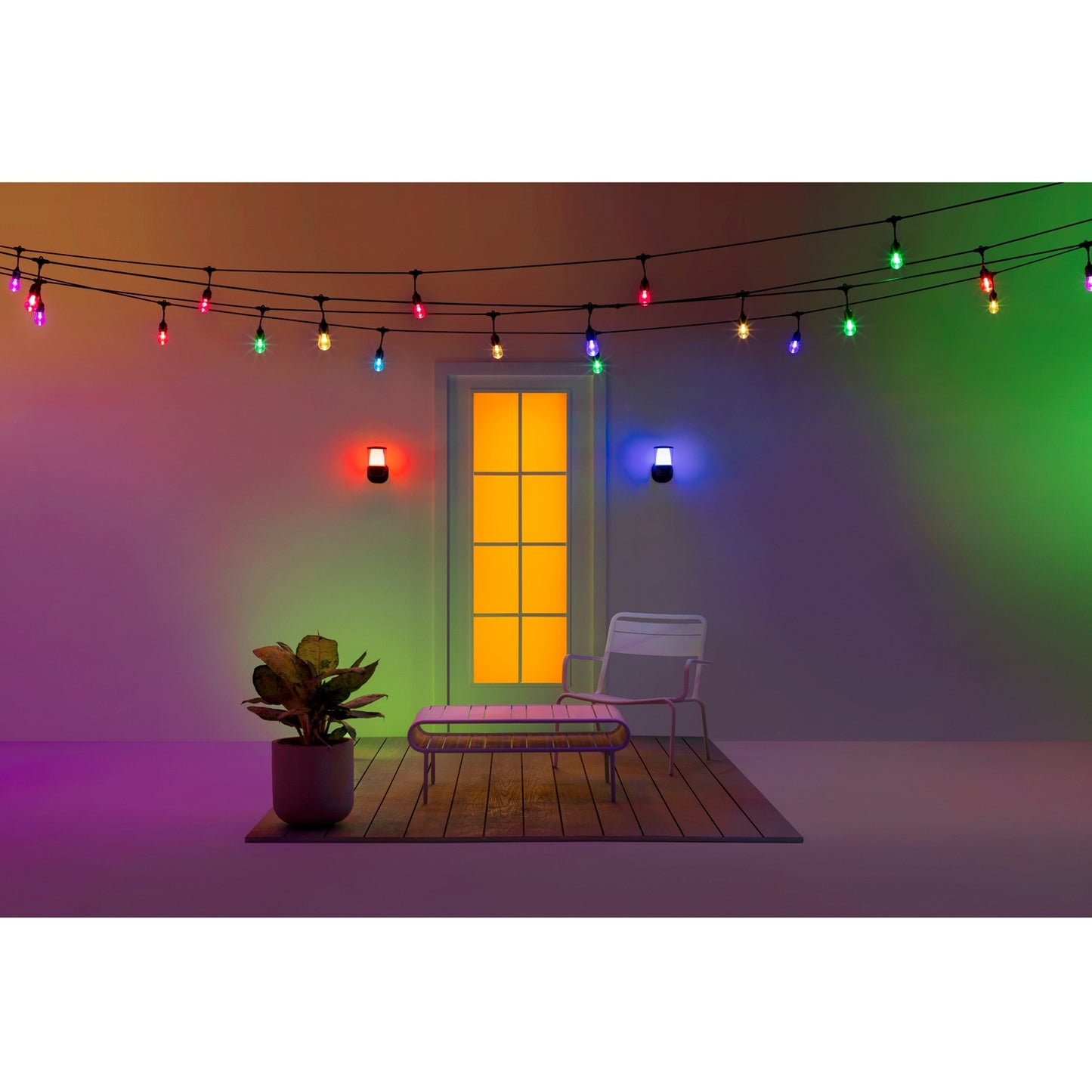 WiFi Smart Elpas Wall Lamp Color + Warm-cold white 230V