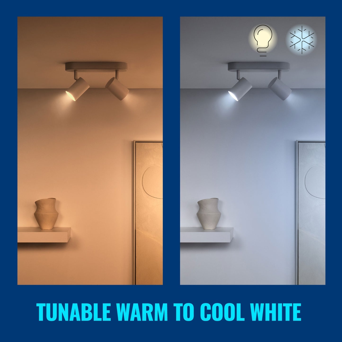 WiFi Smart LED GU10 50W 345lm Color + Warm-cool white 2-pack