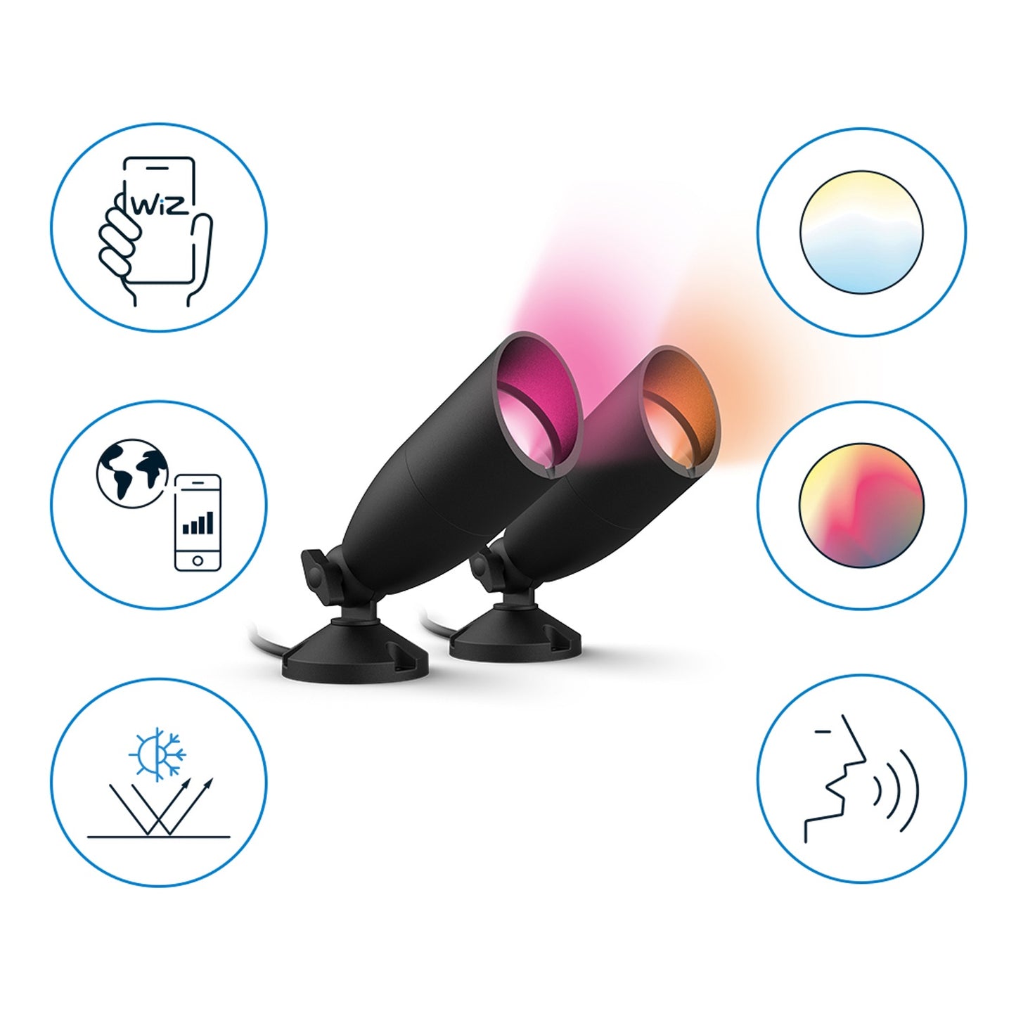 WiFi Smart LED Spotlight Color + Warm-Cool White 12V Starter Kit