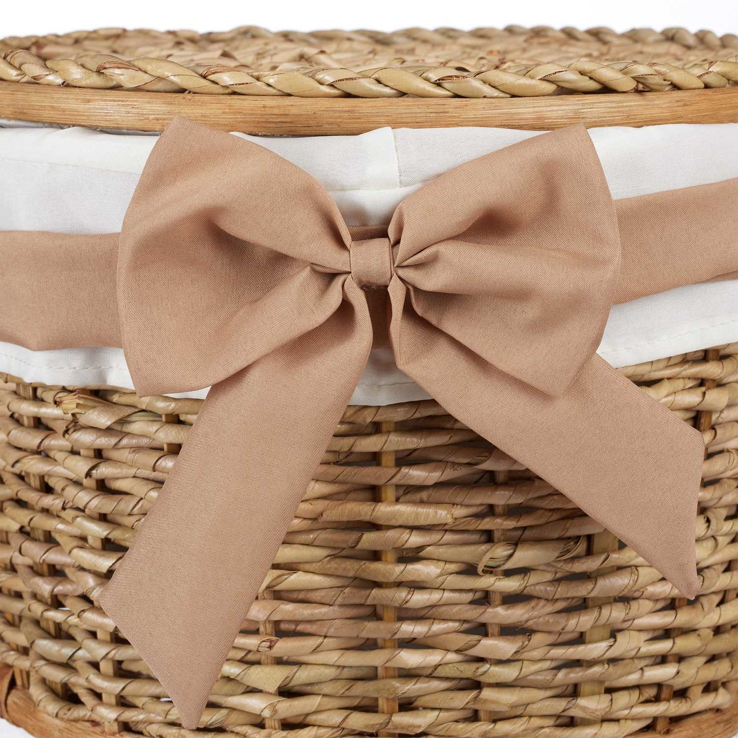 Wicker Bathroom Basket Set with Lids, 2 Pieces