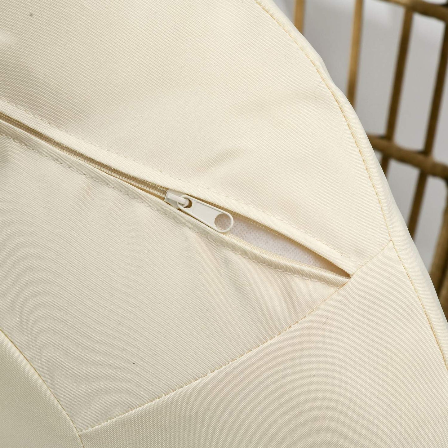 Rattan chair with Cushion - Metal Khaki, 105x97x150 cm