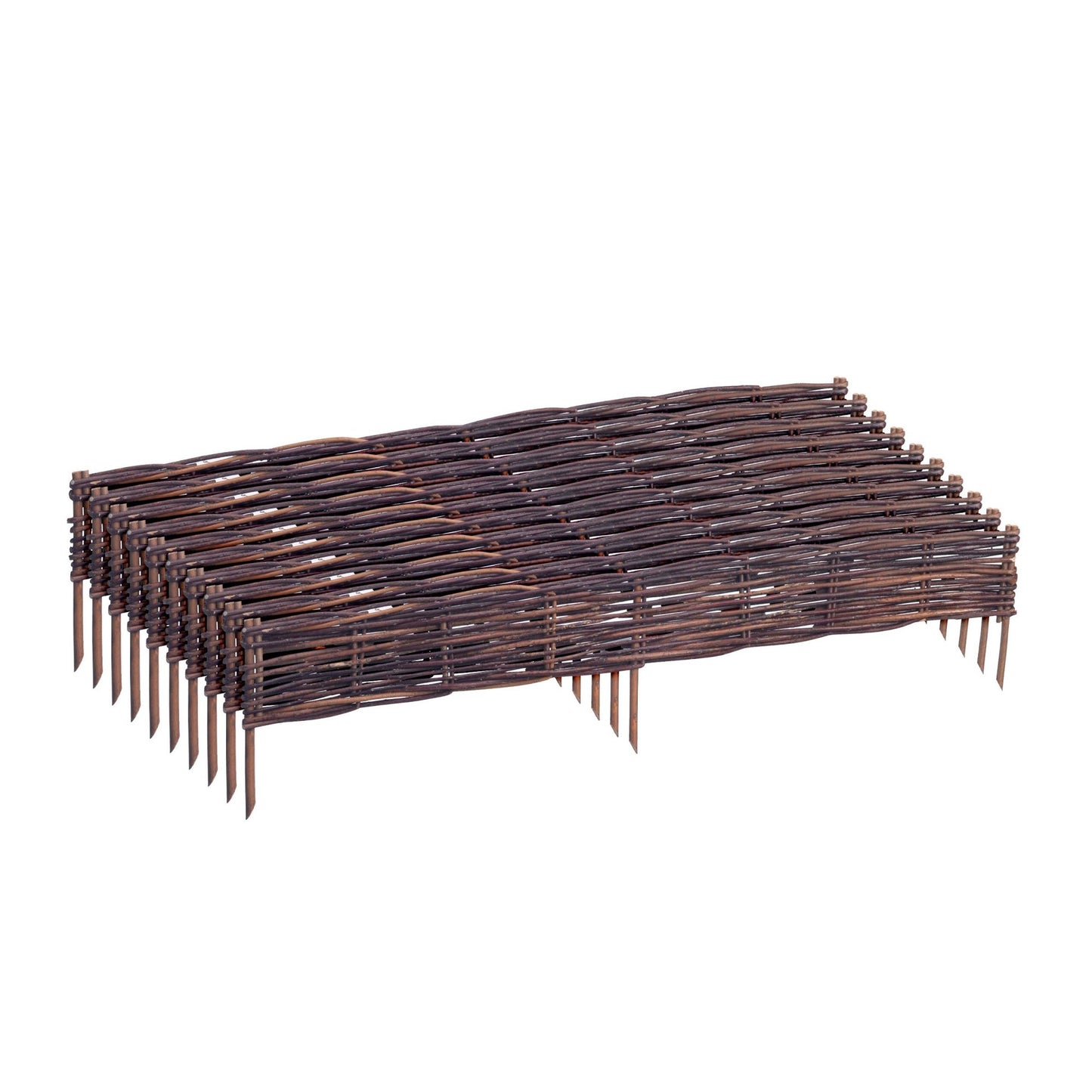 Wicker Willow Garden Bed Edging – Flexible Border Set