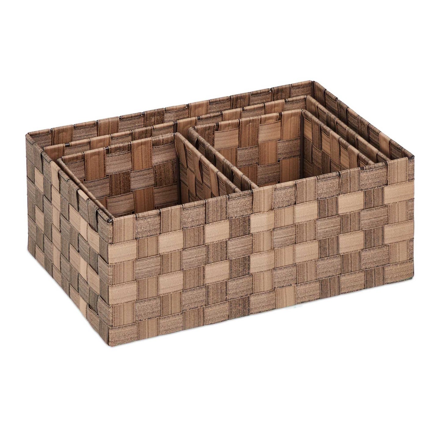 Wicker look storage basket Set of 4