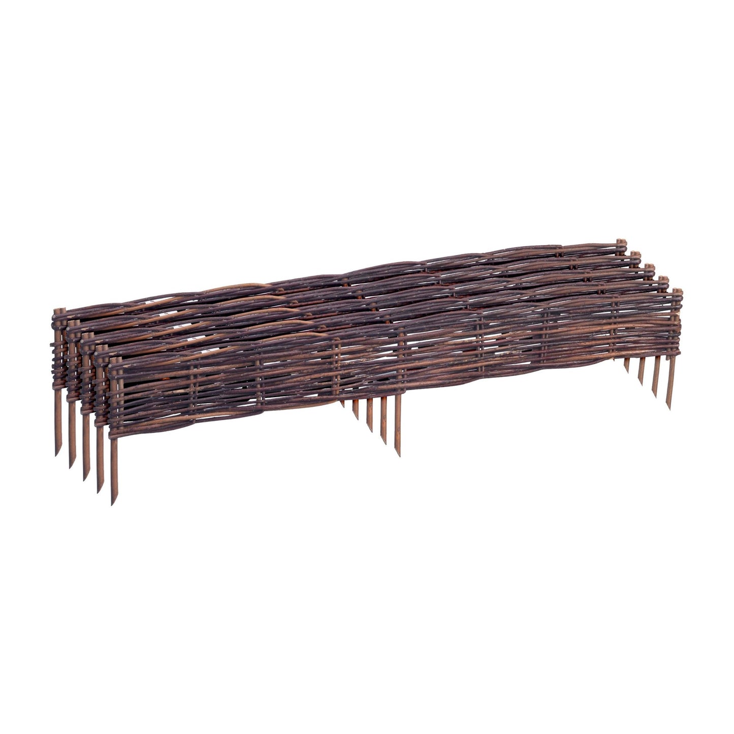Willow Wicker Garden Edging Fence Set