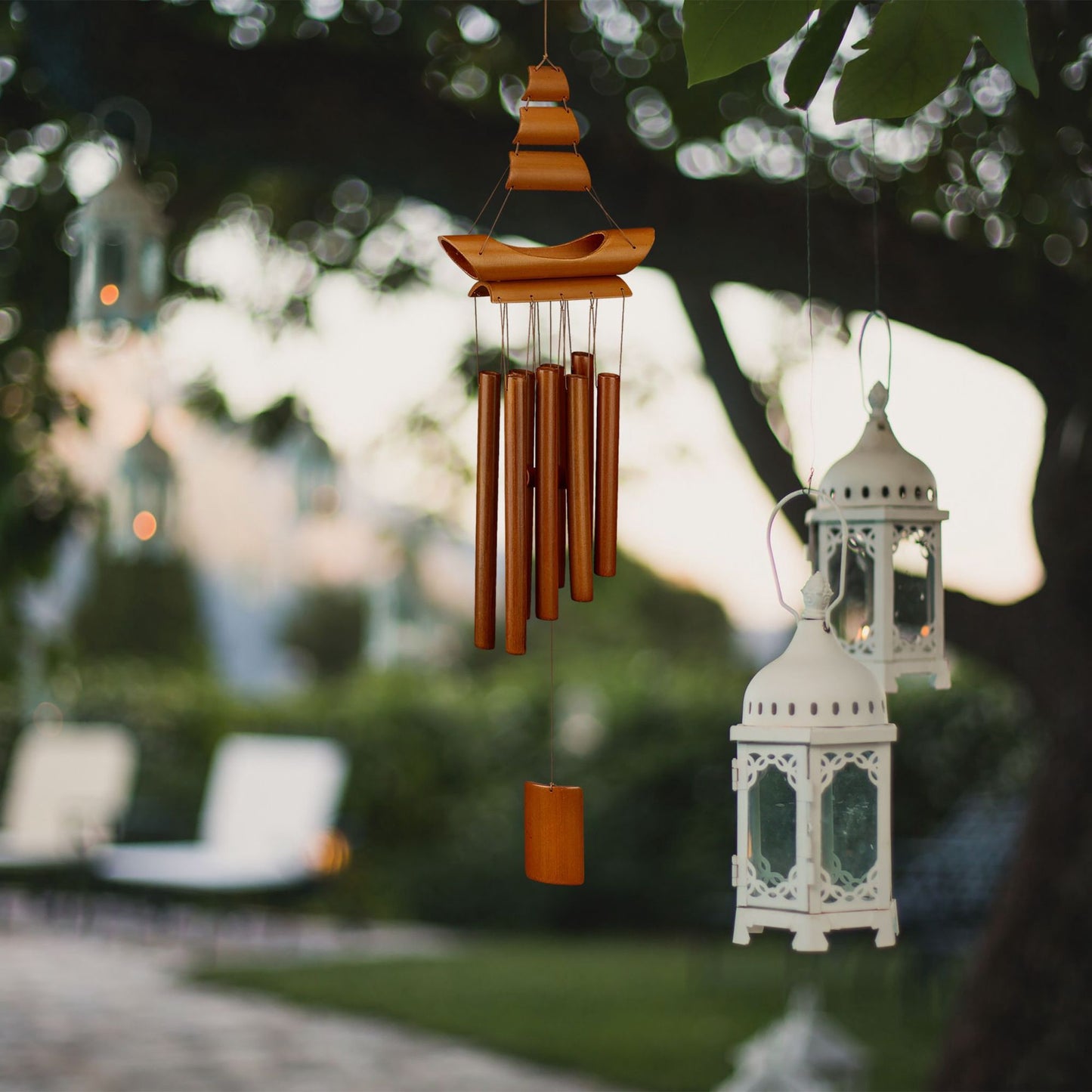 Wind Chime Bamboo "Sailing Boat"