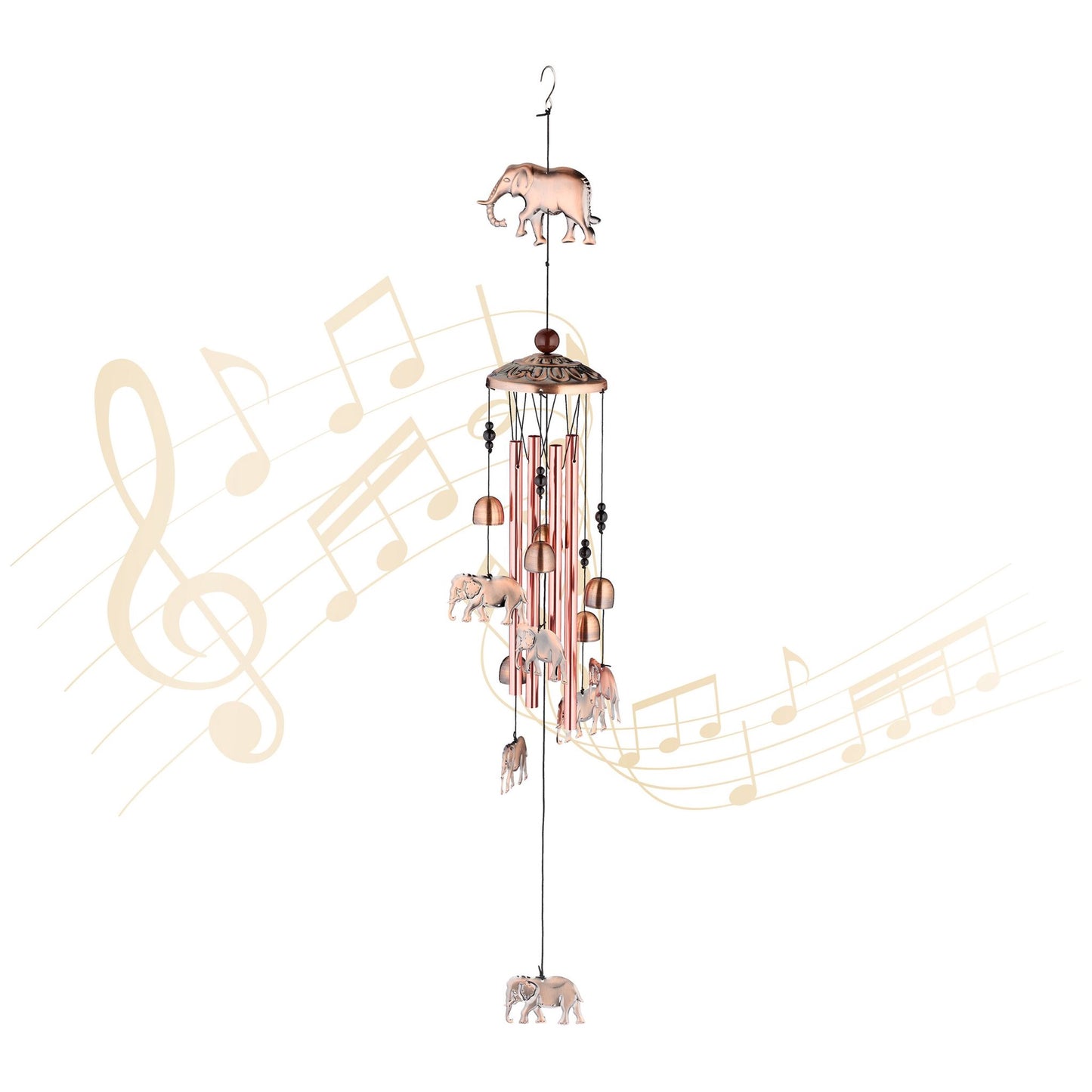 Wind chimes with bells &amp; elephants