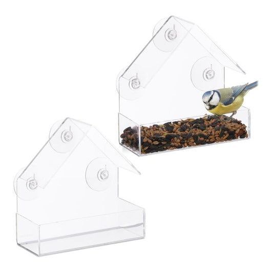 Window bird feeder, set of 2
