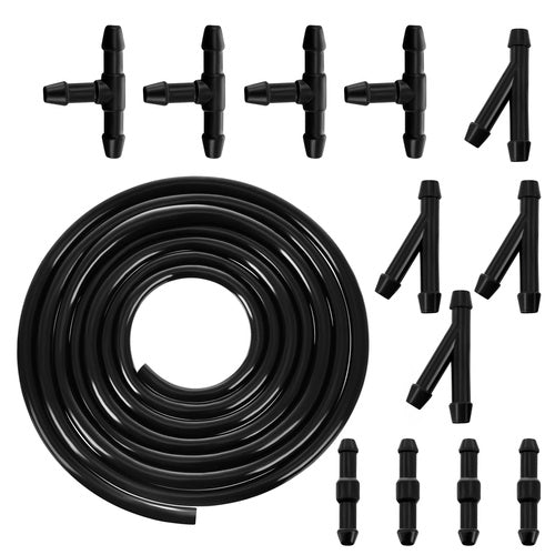 Windshield Washer Repair Kit, 2m PVC Hose, Black