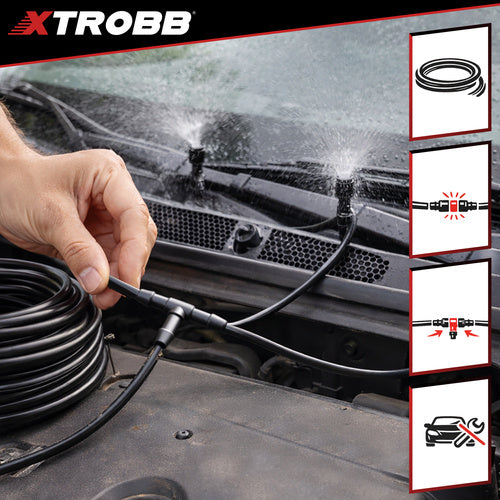 Windshield Washer Repair Kit, 2m PVC Hose, Black