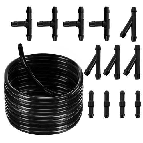 Windshield Washer Repair Kit, 2m PVC Hose, Black