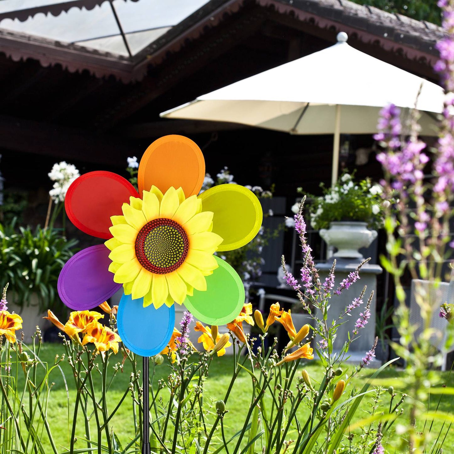 Wind spinner flower set of 2