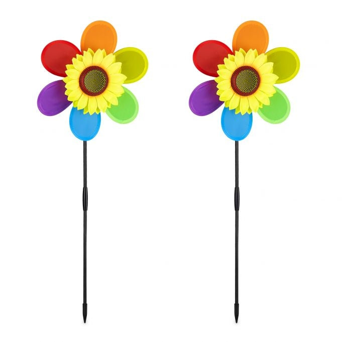 Wind spinner flower set of 2