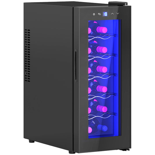 Wine fridge 12 bottles, glass door, LED touch screen