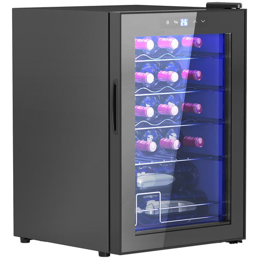 Wine fridge 20 bottles, Anti-UV glass, LED light